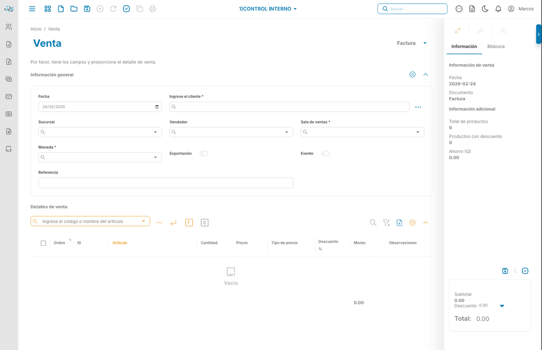 Dashboard mockup